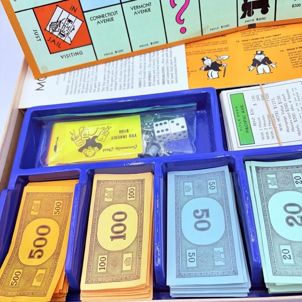 Vintage MONOPOLY 40th Anniversary Edition Classic 1974 Parker Brothers Complete